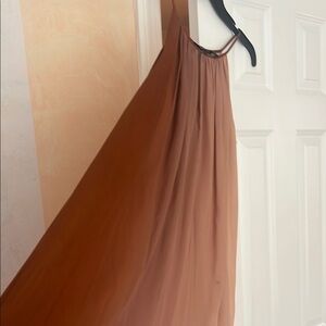Theory Brown Halter Tie Front Dress